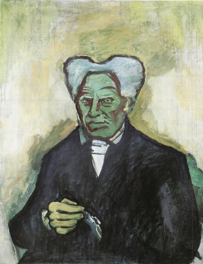 Portret Artura Schopenhauera, 1908 autorstwa Bohumil Kubišta