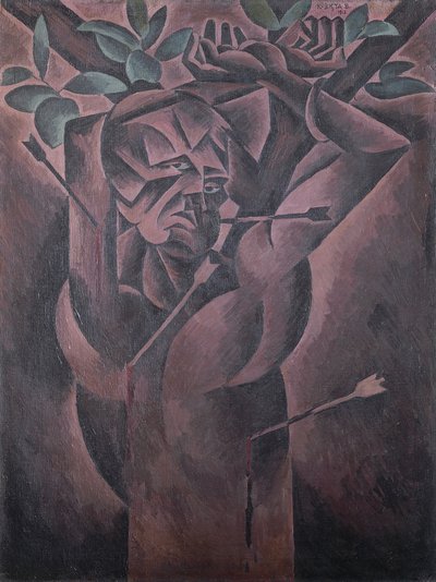 Święty Sebastian, Bohumil Kubista (1884-1918), olej na płótnie, 98x75 cm autorstwa Bohumil Kubišta