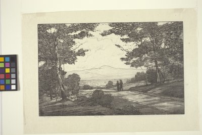 Odległe góry (tusz na papierze) autorstwa Bolton Coit Brown