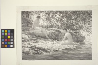 Lake Ladies (atrament na papierze) autorstwa Bolton Coit Brown