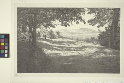 North View (atrament na papierze) autorstwa Bolton Coit Brown