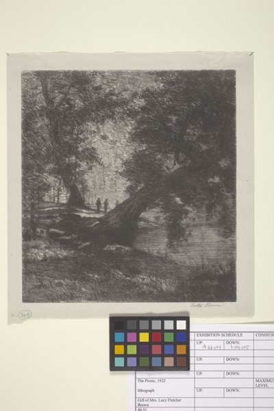 Piknik (tusz na papierze) autorstwa Bolton Coit Brown