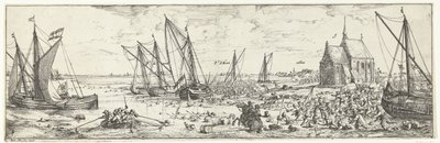 Nieudany atak na Fort Kallo, 1638 autorstwa Bonaventura Peeters (I)