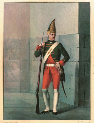 Grenadier Pułku Izmajłowskiego w 1762, koniec lat 30. XIX wieku autorstwa Boris Artemyevich Chorikov