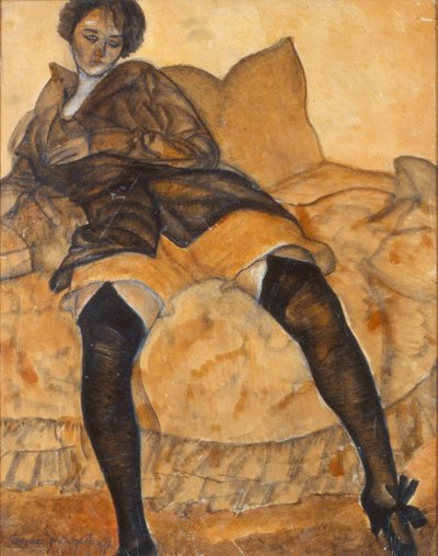 Siedząca kobieta, ok. godz. 1918 autorstwa Boris Dmitrievich Grigoriev