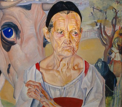 Mleczarka z cyklu Twarze Rosji, 1917 autorstwa Boris Dmitrievich Grigoriev