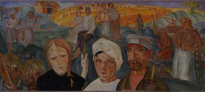 Ziemia chłopska Z serii Visages de Russie, 1917 autorstwa Boris Dmitrievich Grigoriev