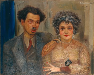 Portret artysty Nikiolai Remizov 1887-1975 z żoną, Między 1926 a 1933 autorstwa Boris Dmitrievich Grigoriev