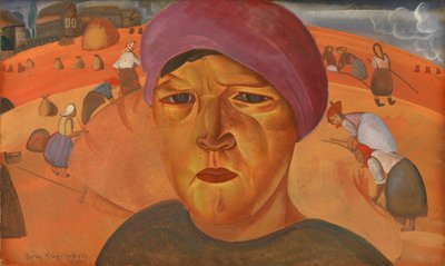 Rosyjska wieśniaczka Z cyklu Les Visages de Russie, 1923 autorstwa Boris Dmitrievich Grigoriev