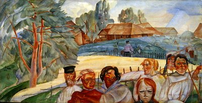 Rosja, z cyklu Visages de Russie, 1917 (wc i gwasz na papierze) autorstwa Boris Dmitrievich Grigoryev
