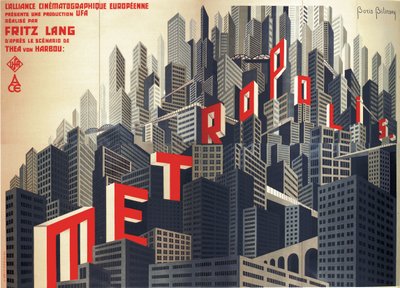 Plakat filmowy Metropolis, Fritz Lang, 1926 autorstwa Boris Konstantinovich Bilinsky