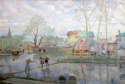 Wiosna”, 1921. autorstwa Boris Mikhailovich Kustodiev