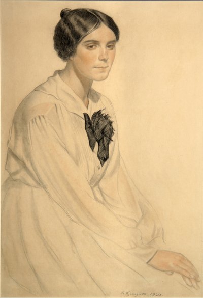 Portret Ksenii Nikołajewnej Semenowej Skalowej, 1920 autorstwa Boris Mikhailovich Kustodiev