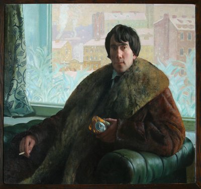 Portret rzeźbiarza i architekta Izydora Zolotarewskiego 1885-1961, 1922 autorstwa Boris Mikhailovich Kustodiev