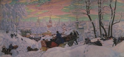 Zapusty, 1916 autorstwa Boris Mikhailovich Kustodiev