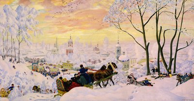 Zapusty, 1916 autorstwa Boris Mikhailovich Kustodiev