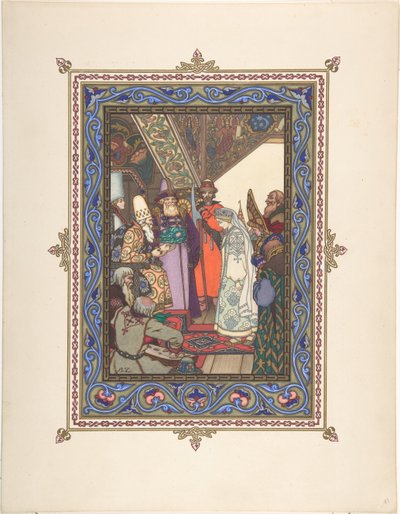 Ilustracja do bajki Snegurochka, ok. 1930 r. 1925 autorstwa Boris Vasilievich Zvorykin