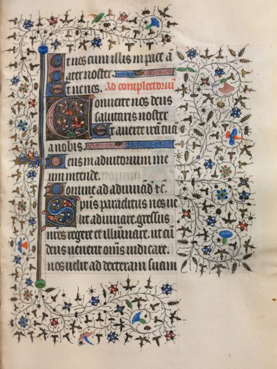Book of Hours Use of Paris: zdobiony inicjał, c. 1420. autorstwa Boucicaut Master