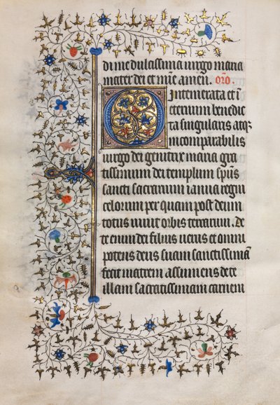 Book of Hours Use of Paris: zdobiony inicjał, c. 1420. autorstwa Boucicaut Master