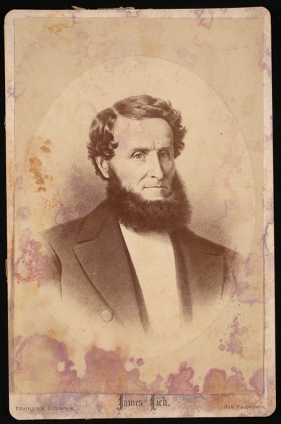 Portret Jamesa Licka 1796-1876, przed 1876 r. autorstwa Bradley and Rulofson
