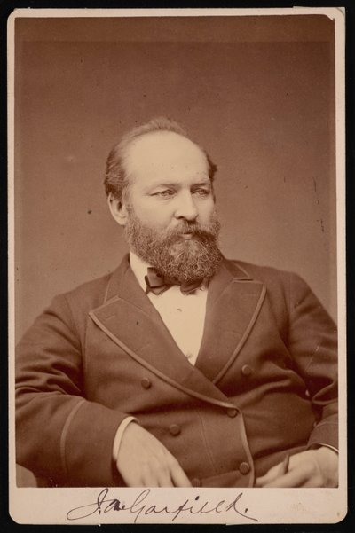 Portret Jamesa Abrama Garfielda 1831-1881, przed 1876 rokiem. autorstwa Brady