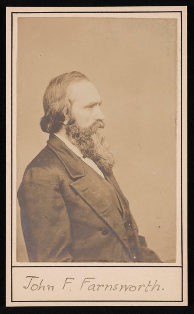 Portret Johna Franklina Farnswortha 1820-1897, przed 1897. autorstwa Brady