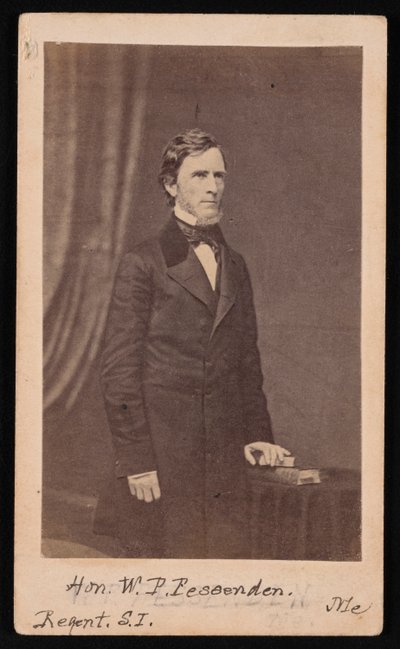Portret Williama Pitta Fessendena 1806-1869, przed 1869. autorstwa Brady