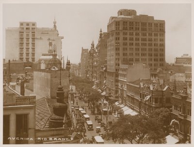 Avenida Rio Branco, Rio de Janeiro (zdjęcie czarno-białe) autorstwa Brazilian Photographer