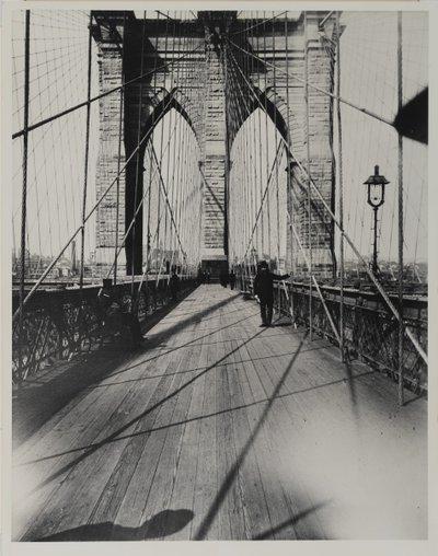 East River Bridge, 1888 (odbitka żelatynowo-srebrowa) autorstwa Breading G. Way