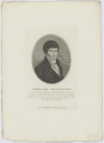 Portret Girolamo Crescentini 1762-1846, po 1800 r. autorstwa Breitkopf and Härtel