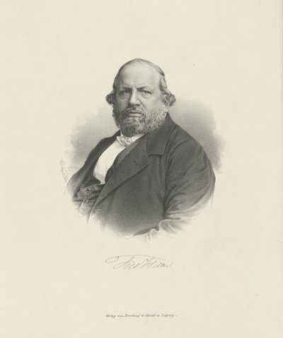 Portret kompozytora Ferdinanda von Hillera 1811-1885 , ok. 201 1870. autorstwa Breitkopf and Härtel