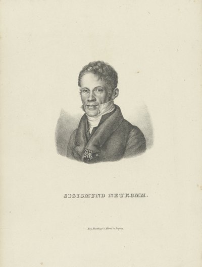 Portret pianisty i kompozytora Zygmunta von Neukomma 1778-1858, ok. 1930 r. 1830 autorstwa Breitkopf and Härtel