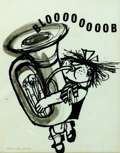 Kruuuuu! (tusz na papierze) autorstwa Brenda Brin Booker