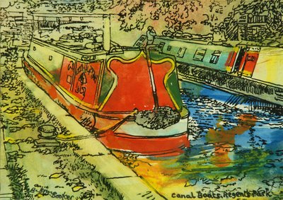 Canal Boats, Camden autorstwa Brenda Brin Booker
