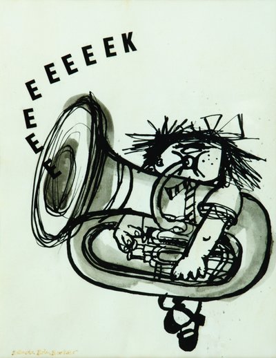 Eeeeeek! (tusz na papierze) autorstwa Brenda Brin Booker