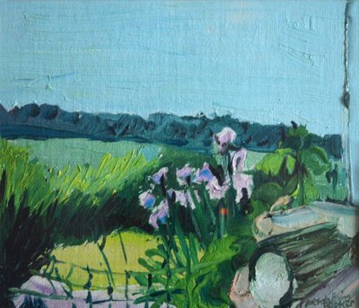 Irysy w ogrodzie autorstwa Brenda Brin Booker