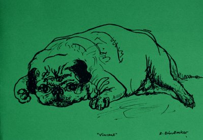 „Vincent” (tusz na zielonym papierze) autorstwa Brenda Brin Booker