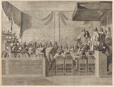 Karol II ze swoją Radą autorstwa British 17th Century
