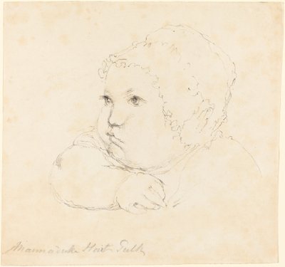 Głowa dziecka w czapce autorstwa British 18th Century after John Flaxman