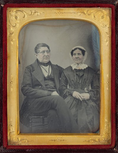 Portret mężczyzny i kobiety, ok. 1850 (zdjęcie) autorstwa British Photographer