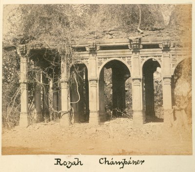 Rozah, Champaner, ok. 1875 (zdjęcie czarno-białe) autorstwa British Photographer