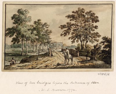 Cykl szkiców, widoków w Wielkiej Brytanii, na kontynencie iw Ameryce 1772-1778 (akwarela) autorstwa British School