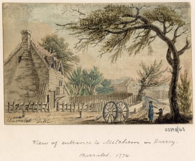 Cykl szkiców, widoków w Wielkiej Brytanii, na kontynencie iw Ameryce 1772-1778 (akwarela) autorstwa British School