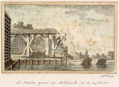 Cykl szkiców, widoków w Wielkiej Brytanii, na kontynencie iw Ameryce 1772-1778 (akwarela) autorstwa British School