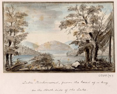 Cykl szkiców, widoków w Wielkiej Brytanii, na kontynencie iw Ameryce 1772-1778 (akwarela) autorstwa British School