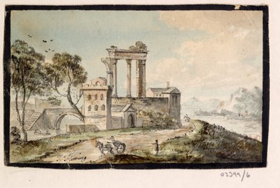 Cykl szkiców, widoków w Wielkiej Brytanii, na kontynencie iw Ameryce 1772-1778 (akwarela) autorstwa British School