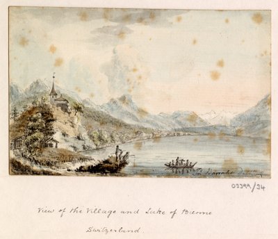 Cykl szkiców, widoków w Wielkiej Brytanii, na kontynencie iw Ameryce 1772-1778 (akwarela) autorstwa British School