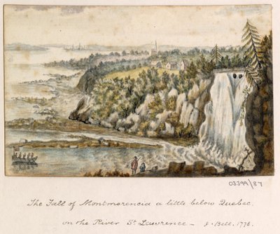 Cykl szkiców, widoków w Wielkiej Brytanii, na kontynencie iw Ameryce 1772-1778 (akwarela) autorstwa British School