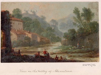Cykl szkiców, widoków w Wielkiej Brytanii, na kontynencie iw Ameryce 1772-1778 (olej na papierze) autorstwa British School