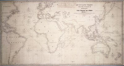 Mapa konturowa służąca do wyznaczania toru statku". autorstwa British School